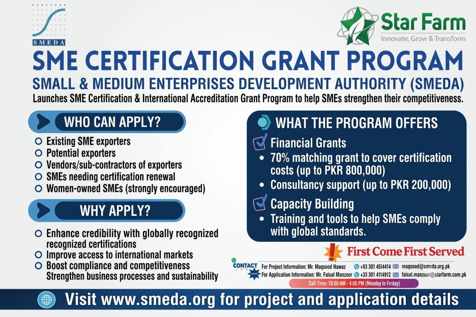 SME Certification & International Accreditation Grant Program